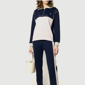 ALEXA CHUNG Two-tone Tracksuit Top In Blue